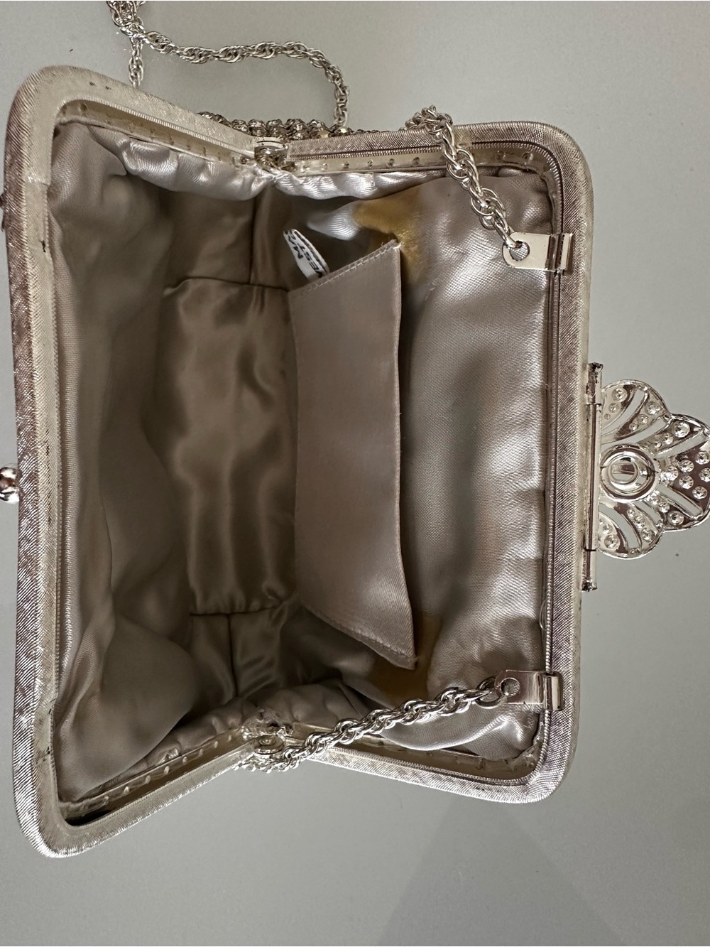 Silver Crystal Mesh Evening Bag - Brand Unspecified - Picture 3 of 7